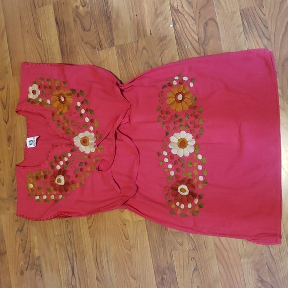 Woman mexican embroidery dress - Picture 1 of 4